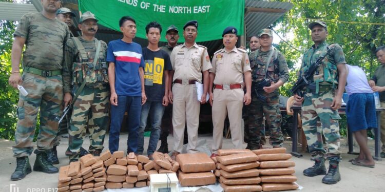 ASSAM RIFLES ALONGWITH AMBASSA POLICE APPREHENDED TWO INDIVIDUALS ALONGWITH MARIJUANA WORTH RS 41 LACS IN TRIPURA