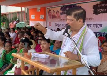 Congress women’s wing holds protest against rising drug addiction and crimes against women in Tripura