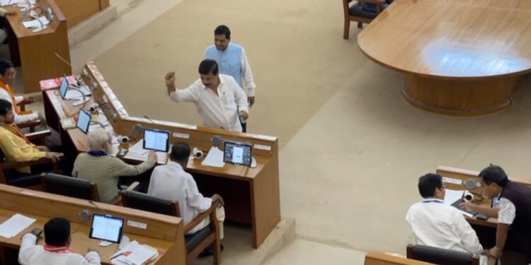 MLA sanctified the Assembly by sprinkling Ganga water