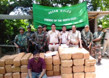ASSAM RIFLES APPREHENDED ONE INDIVIDUAL ALONGWITH MARIJUANA WORTH RS 2 CRORE