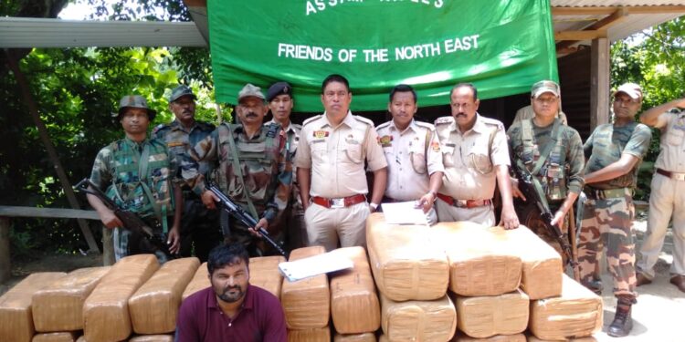 ASSAM RIFLES APPREHENDED ONE INDIVIDUAL ALONGWITH MARIJUANA WORTH RS 2 CRORE