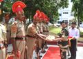 ADG OF BSF INSPECTED THE STATUS OF  TRIPURA FRONTIER. 