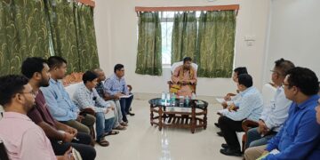 Ratanlal Nath held a meeting with the officials of Vidyut Nigam in Unakoti district