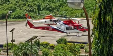 Helicopter trial landing successful Kamalanagar
