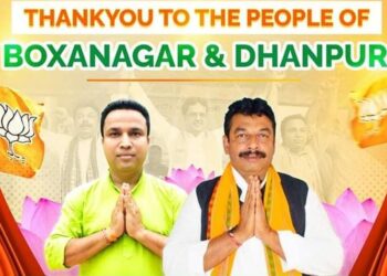 BJP has won with huge votes in Dhanpur and Boxanagar.