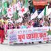 CPIM youth organization protest demanding employment opportunities and a drug-free Tripura