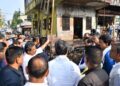 Durga Mandap burnt to ashes, Chief Minister Visits the spot, assures assistance to the victims