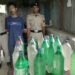 Police Arrested A Man With 50 Litres  Illegal Wine .