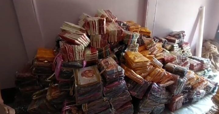  BSF Seized Clothes Worth 10 Lakh.       