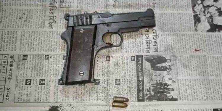 Police arrested one with bullets and a pistol