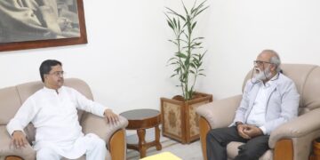 Courtesy meeting with Chief Minister at the secretariat of AK Mishra