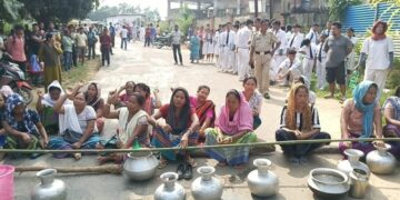 Angry Women Staged Road Blockade. 