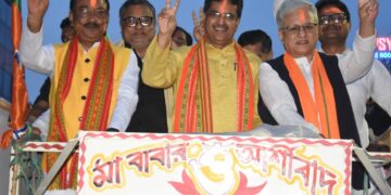 BJP’s victory in three states, victory procession in Tripura