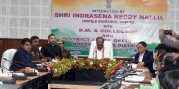 Governor attend a meeting at the district magistrate’s office in Dharmanagar