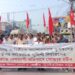 Rally in Agartala to support Gramin Bharat bandh and protect against Modi government’s alleged anti-farmers policies