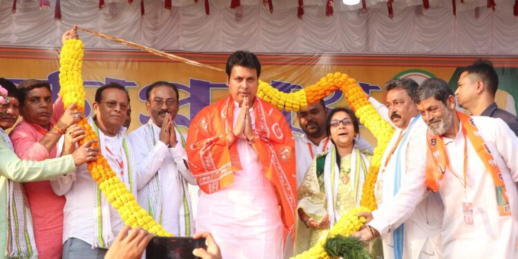 Only under the leadership of PM Modi the communists were ousted from power : Biplab