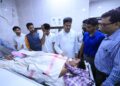 CM Visit to see injured MLA at GB Hospital
