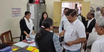 Lawyer Sudip Roy Barman is campaigning in the Tripura Bar Association elections