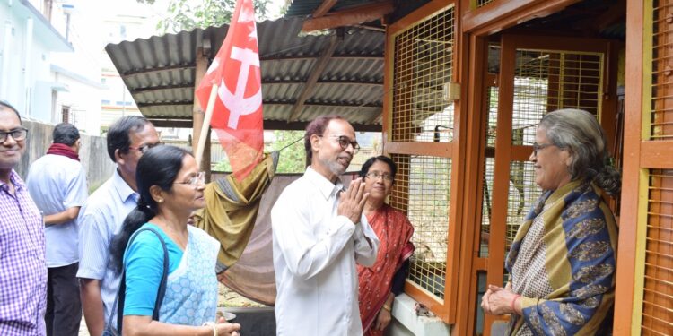 CPIM Candidate Ratan Das Begins Door-to-Door Campaigning for Ramnagar Assembly By-Election