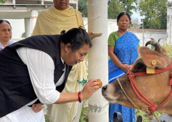 NDA candidate for  East Tripura constituency observes Mangal Chandi puja