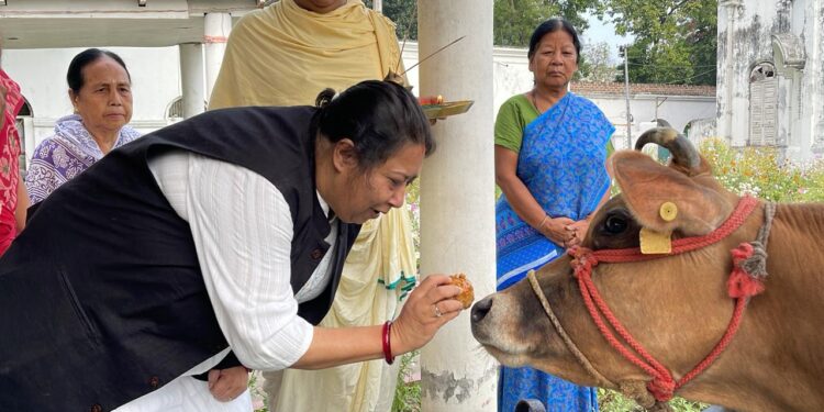 NDA candidate for  East Tripura constituency observes Mangal Chandi puja