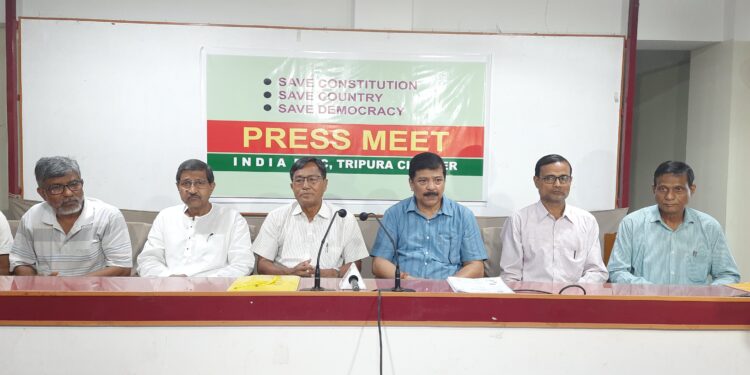 INDIA bloc doubts regarding the timeframe for implementing the tripartite agreement between TIPRA Motha party