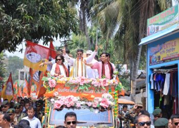 BJP Candidate Kriti Singh Debbarma Addresses Rally in Kanchanpur Ahead of Lok Sabha Elections