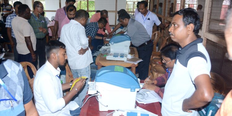 EVM Commissioning Commences for West Tripura Lok Sabha and Ramnagar Assembly By-Elections