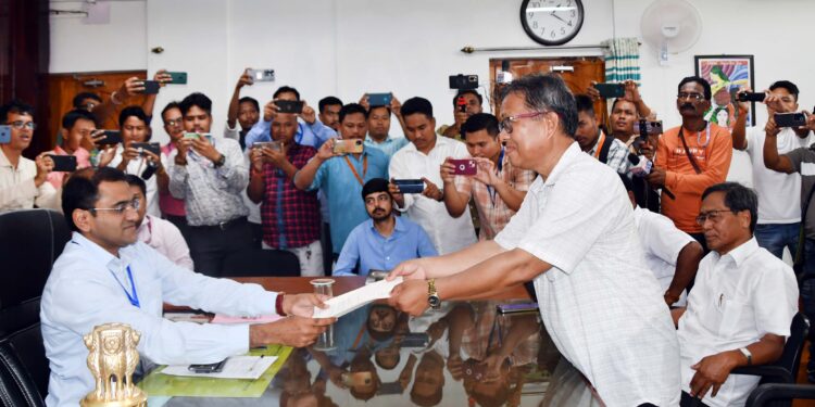 CPIM candidate Rajendra Reang launches rally for East Tripura parliamentary constituency, submit nomination papers