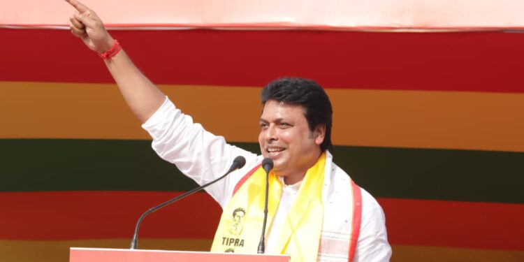 Election Rally in Khululuwng: BJP Candidate Biplab Kumar Deb Targets Congress and CPM