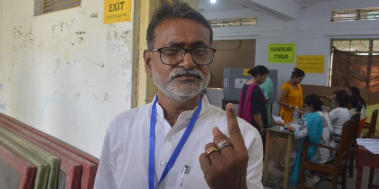 Indi Alliance Candidate Ashish Kumar Saha Votes Amid Election Allegations