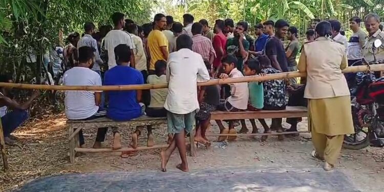 Villagers block road in protest against poor road condition, officials assure quick repair