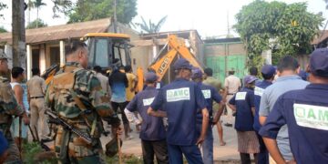Agartala Municipal Corporation Demolishes Illegal Shops on Government Land