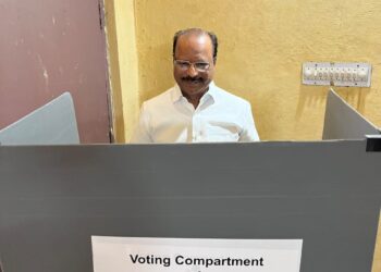 Tripura GUV Cast Vote in Hyderabad