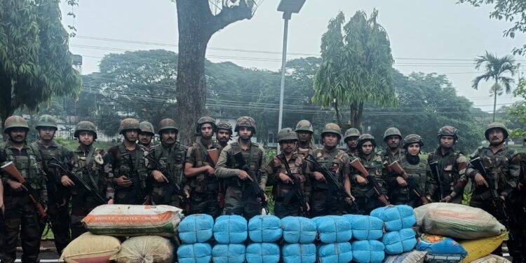 ASSAM RIFLES SEIZED 406 KGS MARIJUANA WORTH RS 1.86 CRORE IN TRIPURA