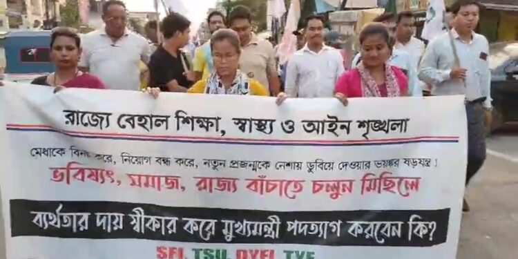 Student and Youth Organizations Protest Deteriorating State Conditions