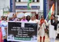 Tripura Pradesh Mahila Congress Protests Against Rising Crimes Amid Double Engine Government Rule