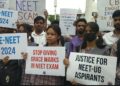 ABVP protest NEET 2024 results amid allegations of irregularities, demand for CBI probe