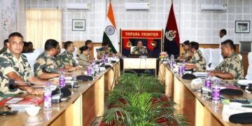 ADG BSF VISITED TO TRIPURA FRONTIER