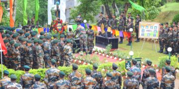 ASSAM RIFLES PAYS TRIBUTE TO FALLEN HEROES WITH WREATH LAYING CEREMONY IN RADHANAGAR, TRIPURA