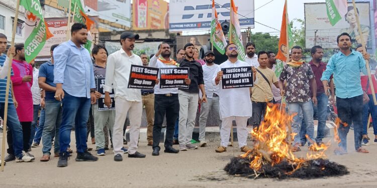 Youth Congress staged a protest rally amid allegations of irregularities NEET test