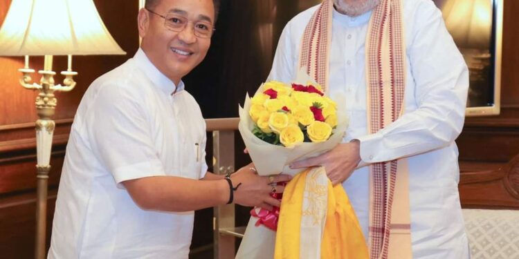 Chief Minister Prem Singh Tamang Meets Union Home Minister  Amit Shah