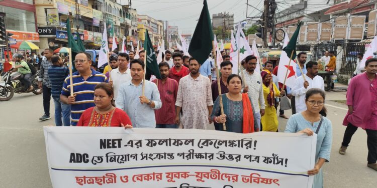 Student Youth Organizations Protest Alleged Irregularities in NEET Results and ADC Recruitment Test