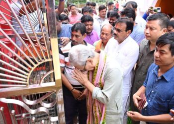 Jishnu Deb Varman visits Mata Tripureshwari Temple after being appointed as Telangana Governor