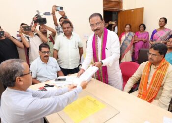 Rajib Bhattacharjee Submits Nomination for Tripura By-Election