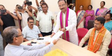 Rajib Bhattacharjee Submits Nomination for Tripura By-Election