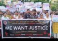 Medical students stages protest against the tragic incident at RG Kar Medical College and Hospital