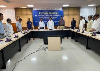Chief Minister Manik Saha leads all-party meeting on Tripura flood situation