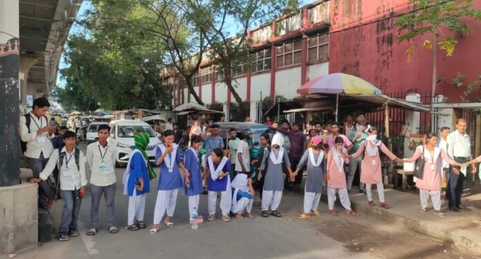 Students allege college authorities imposed unfamiliar subject