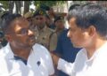 NSUI stages demonstration with black flags against Tripura ARDD Minister